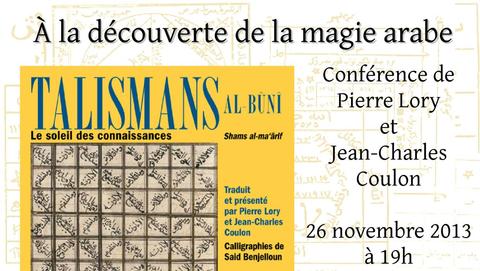 Conférence sur notre ouvrage « Talismans »